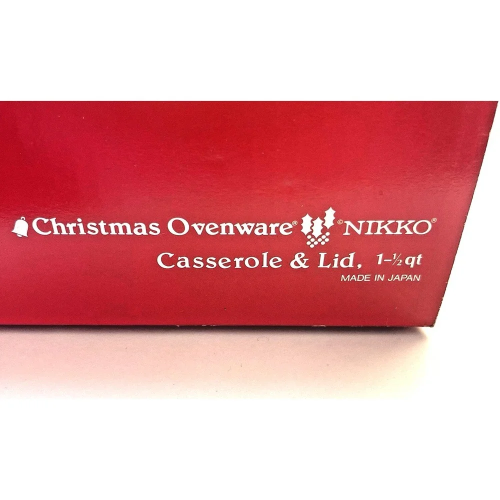 Nikko Christmastime Ovenware Casserole and Lid One &‎ Half Qt